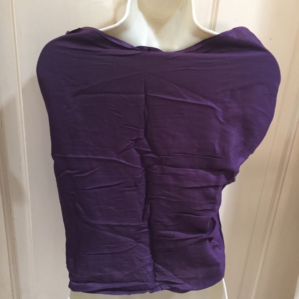 Elegant Deep Purple Scarf - Picture 4 of 8